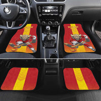 Custom Spain Field Hockey Car Mats Sporty Style with Bull Mascot