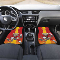 Custom Spain Field Hockey Car Mats Sporty Style with Bull Mascot