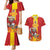 Custom Spain Field Hockey Couples Matching Mermaid Dress and Hawaiian Shirt Sporty Style with Bull Mascot