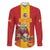 Custom Spain Field Hockey Family Matching Off The Shoulder Long Sleeve Dress and Hawaiian Shirt Sporty Style with Bull Mascot