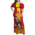 Custom Spain Field Hockey Family Matching Off Shoulder Maxi Dress and Hawaiian Shirt Sporty Style with Bull Mascot