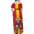 Custom Spain Field Hockey Family Matching Off Shoulder Maxi Dress and Hawaiian Shirt Sporty Style with Bull Mascot
