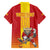 Custom Spain Field Hockey Family Matching Off Shoulder Short Dress and Hawaiian Shirt Sporty Style with Bull Mascot