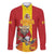 Custom Spain Field Hockey Family Matching Off Shoulder Short Dress and Hawaiian Shirt Sporty Style with Bull Mascot
