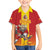 Custom Spain Field Hockey Family Matching Short Sleeve Bodycon Dress and Hawaiian Shirt Sporty Style with Bull Mascot