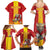 Custom Spain Field Hockey Family Matching Summer Maxi Dress and Hawaiian Shirt Sporty Style with Bull Mascot