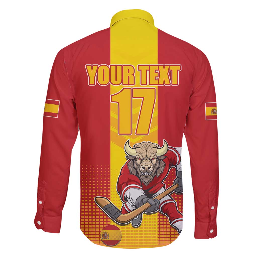 Custom Spain Field Hockey Family Matching Tank Maxi Dress and Hawaiian Shirt Sporty Style with Bull Mascot