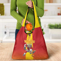 Custom Spain Field Hockey Grocery Bag Sporty Style with Bull Mascot