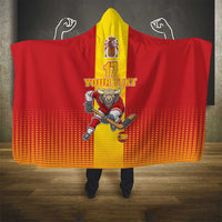 Custom Spain Field Hockey Hooded Blanket Sporty Style with Bull Mascot