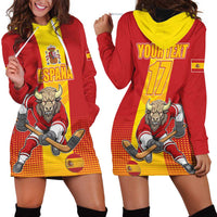 Custom Spain Field Hockey Hoodie Dress Sporty Style with Bull Mascot