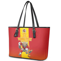 Custom Spain Field Hockey Leather Tote Bag Sporty Style with Bull Mascot