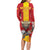 Custom Spain Field Hockey Long Sleeve Bodycon Dress Sporty Style with Bull Mascot
