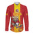 Custom Spain Field Hockey Long Sleeve Button Shirt Sporty Style with Bull Mascot