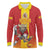 Custom Spain Field Hockey Long Sleeve Polo Shirt Sporty Style with Bull Mascot