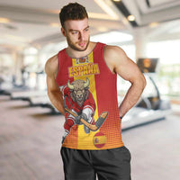 Custom Spain Field Hockey Men Tank Top Sporty Style with Bull Mascot