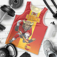Custom Spain Field Hockey Men Tank Top Sporty Style with Bull Mascot