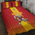 Custom Spain Field Hockey Quilt Bed Set Sporty Style with Bull Mascot