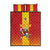 Custom Spain Field Hockey Quilt Bed Set Sporty Style with Bull Mascot