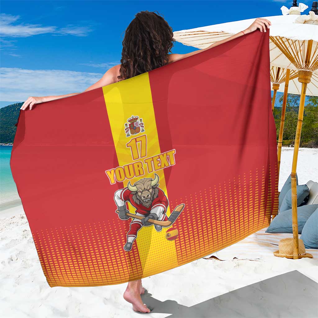 Custom Spain Field Hockey Sarong Sporty Style with Bull Mascot