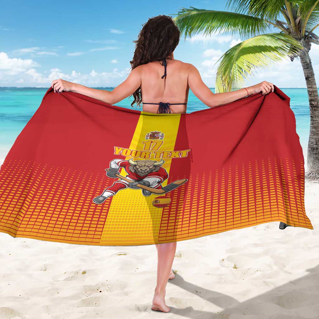 Custom Spain Field Hockey Sarong Sporty Style with Bull Mascot