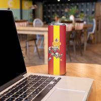 Custom Spain Field Hockey Skinny Tumbler Sporty Style with Bull Mascot