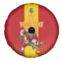 Custom Spain Field Hockey Spare Tire Cover Sporty Style with Bull Mascot