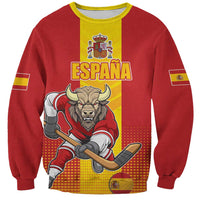 Custom Spain Field Hockey Sweatshirt Sporty Style with Bull Mascot
