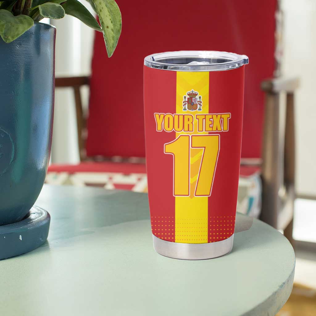 Custom Spain Field Hockey Tumbler Cup Sporty Style with Bull Mascot