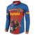 Custom Spain Football Go Champions Button Sweatshirt Sporty Style with Bull Mascot