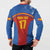 Custom Spain Football Go Champions Button Sweatshirt Sporty Style with Bull Mascot