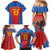 Custom Spain Football Go Champions Family Matching Mermaid Dress and Hawaiian Shirt Sporty Style with Bull Mascot