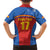 Custom Spain Football Go Champions Family Matching Short Sleeve Bodycon Dress and Hawaiian Shirt Sporty Style with Bull Mascot