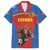 Custom Spain Football Go Champions Family Matching Short Sleeve Bodycon Dress and Hawaiian Shirt Sporty Style with Bull Mascot