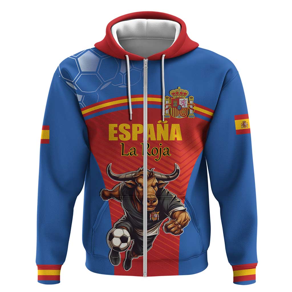 Custom Spain Football Go Champions Hoodie Sporty Style with Bull Mascot