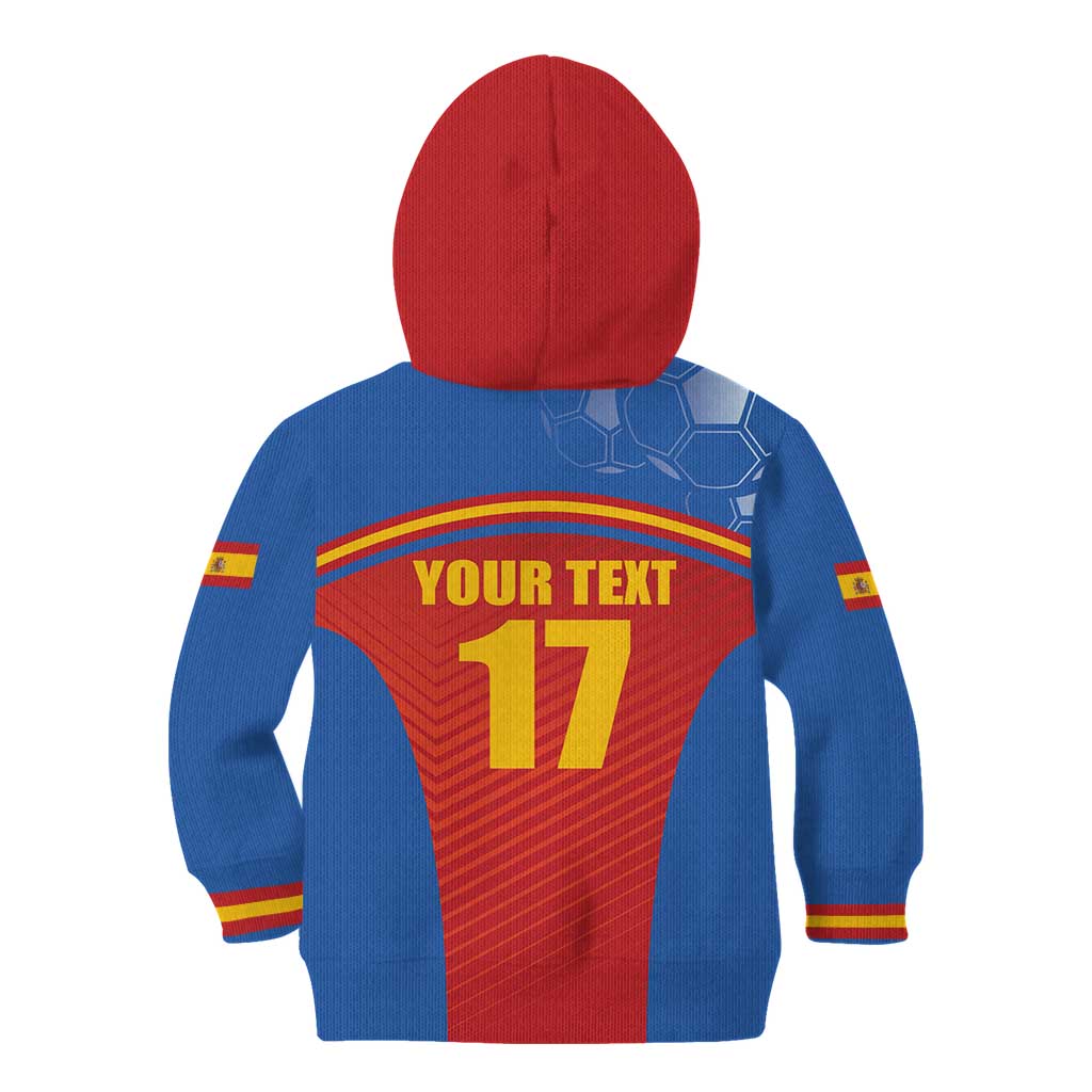 Custom Spain Football Go Champions Kid Hoodie Sporty Style with Bull Mascot
