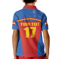 Custom Spain Football Go Champions Kid Polo Shirt Sporty Style with Bull Mascot