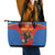 Custom Spain Football Go Champions Leather Tote Bag Sporty Style with Bull Mascot