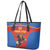 Custom Spain Football Go Champions Leather Tote Bag Sporty Style with Bull Mascot