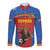 Custom Spain Football Go Champions Long Sleeve Button Shirt Sporty Style with Bull Mascot