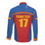 Custom Spain Football Go Champions Long Sleeve Button Shirt Sporty Style with Bull Mascot