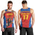 Custom Spain Football Go Champions Men Tank Top Sporty Style with Bull Mascot