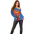 Custom Spain Football Go Champions Off Shoulder Sweater Sporty Style with Bull Mascot