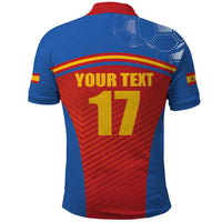 Custom Spain Football Go Champions Polo Shirt Sporty Style with Bull Mascot