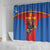 Custom Spain Football Go Champions Shower Curtain Sporty Style with Bull Mascot