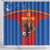 Custom Spain Football Go Champions Shower Curtain Sporty Style with Bull Mascot