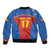 Custom Spain Football Go Champions Sleeve Zip Bomber Jacket Sporty Style with Bull Mascot