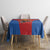 Custom Spain Football Go Champions Tablecloth Sporty Style with Bull Mascot