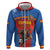 Custom Spain Football Go Champions Zip Hoodie Sporty Style with Bull Mascot