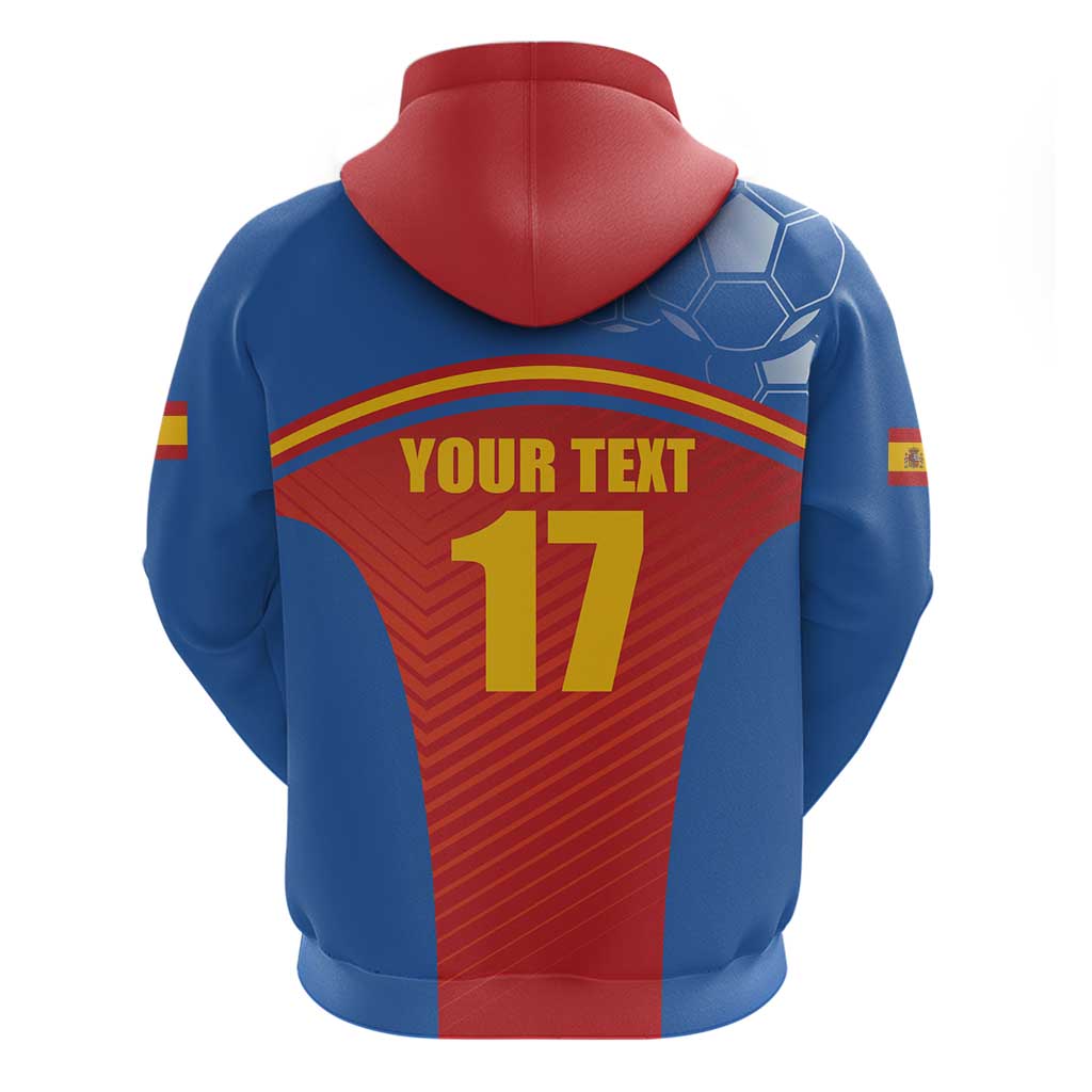 Custom Spain Football Go Champions Zip Hoodie Sporty Style with Bull Mascot