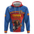 Custom Spain Football Go Champions Zip Hoodie Sporty Style with Bull Mascot